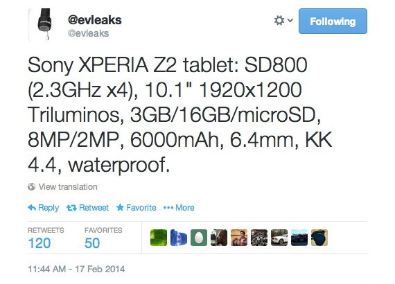 Sony-Xperia-Tablet-Z2-specs-leaked-evleaks-1